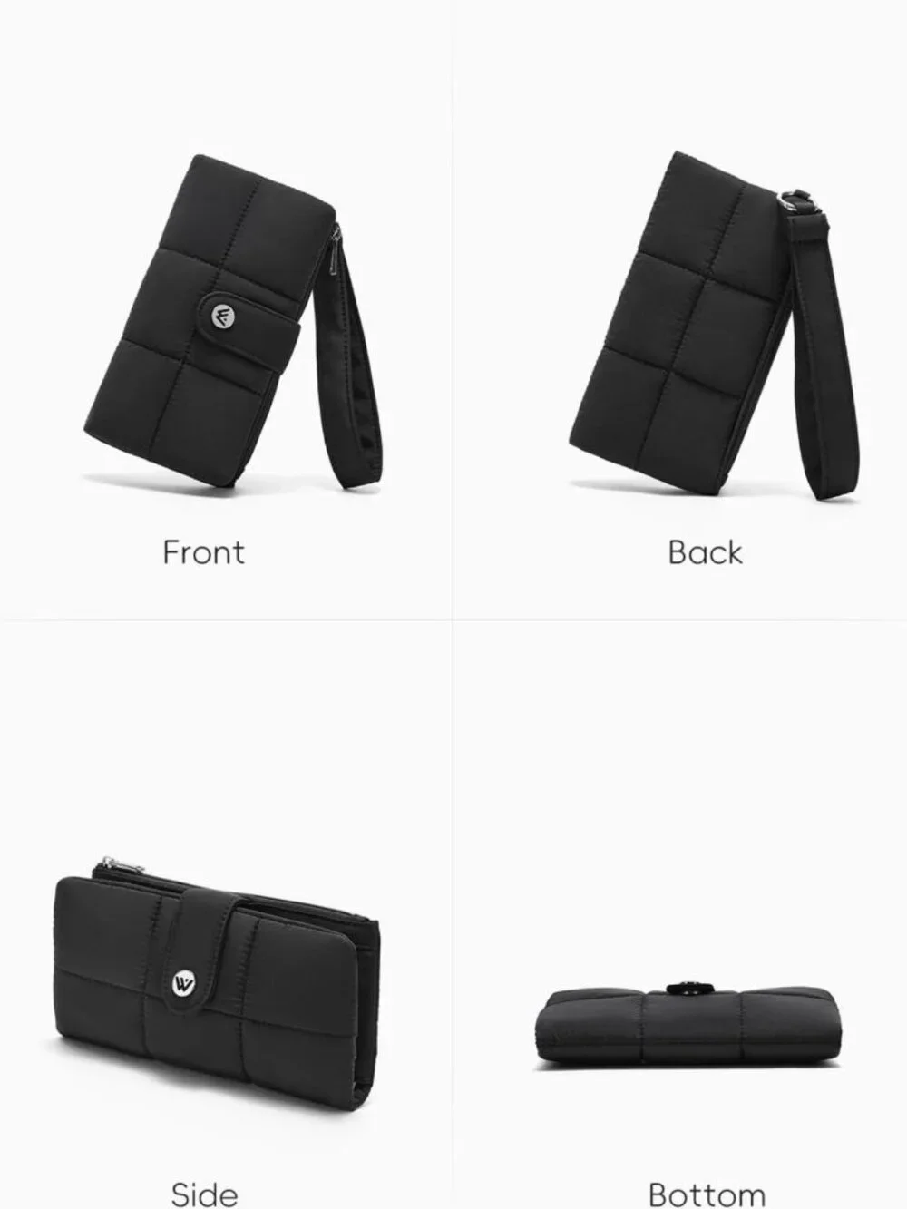 Stylish Puffer Wristlet Wallet for Women | RFID Blocking Card Holder, Compact